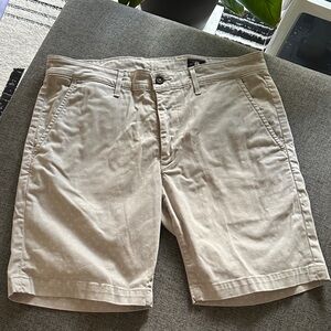 AG Adriano Goldschmied Tan Flat Front Men Shorts